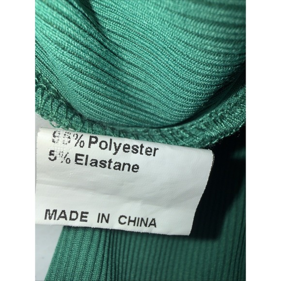 Pretty Garden Long Sleeve Pant Stretchy Jumpsuit Green Women's Large - Picture 4 of 4